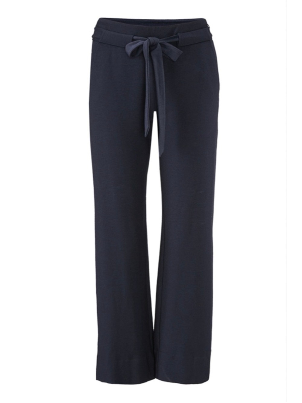 CAbi Easy Crop #5177 Navy Belted Crop Pants Size 8 EUC